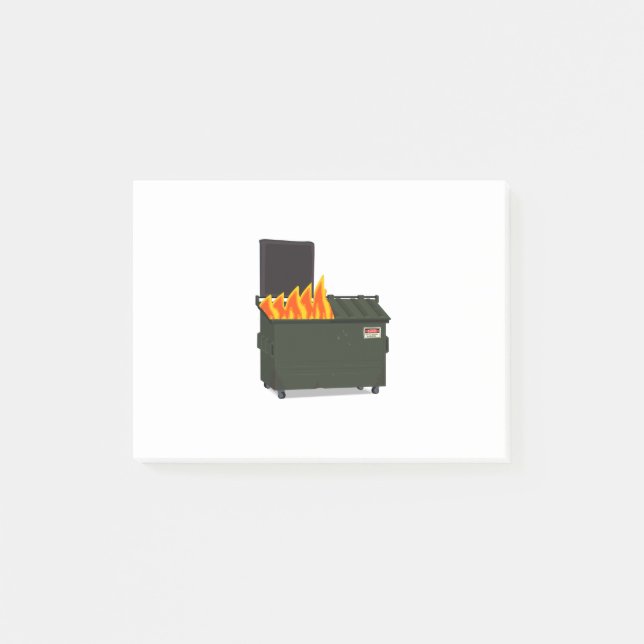 Dumpster Fire Post-it Notes (Front)