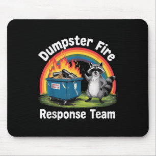 Dumpster Fire Rainbow Raccoon Funny Sarcastic Nove Mouse Pad