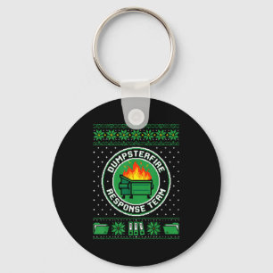 Dumpster Fire Resnse Team Funny Office Holiday Xel Keychain