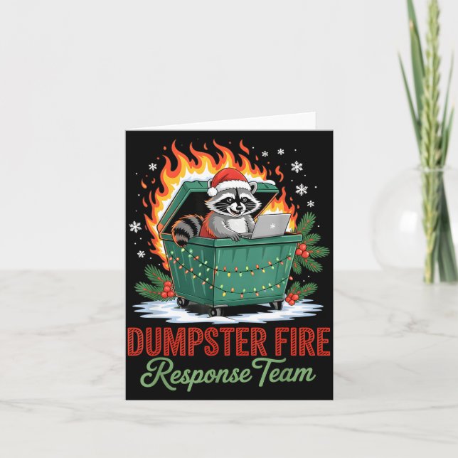 Dumpster Fire Resnse Team Leader Christmas  Card (Front)