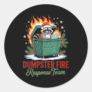 Dumpster Fire Resnse Team Leader Christmas  Classic Round Sticker