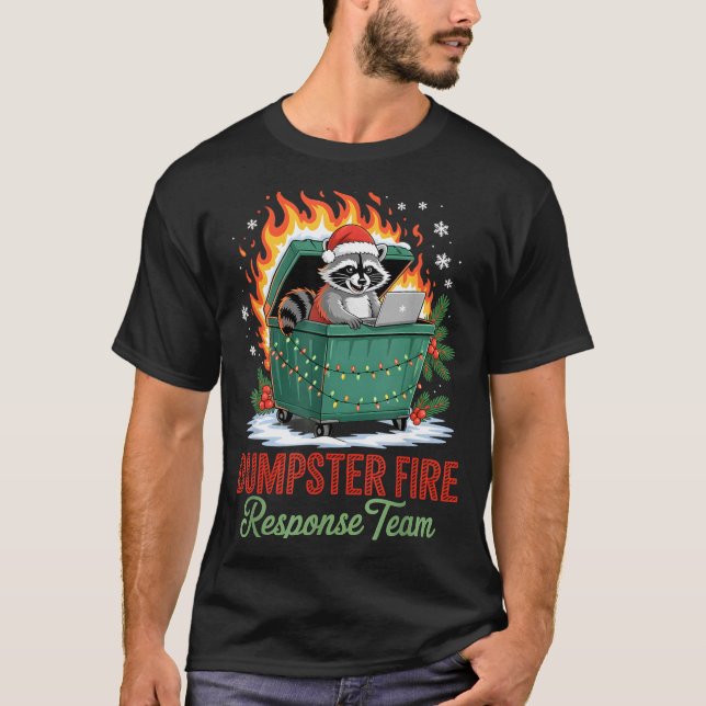 Dumpster Fire Resnse Team Leader Christmas  T-Shirt (Front)