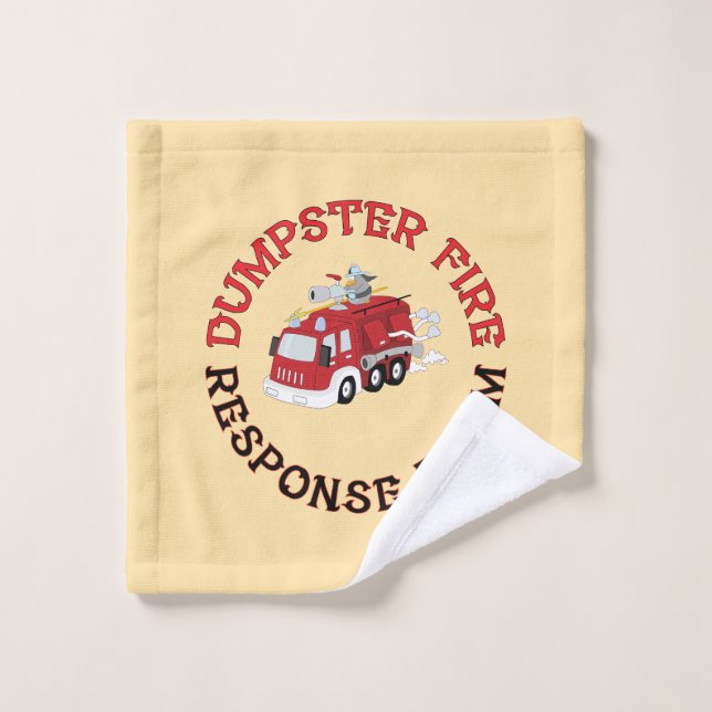 Dumpster Fire Response Team Bath Towel Set (Wash Cloth)