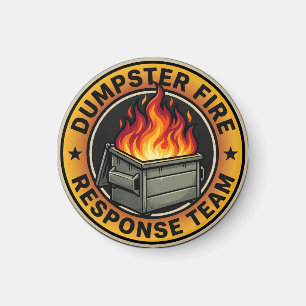 dumpster fire response team magnet