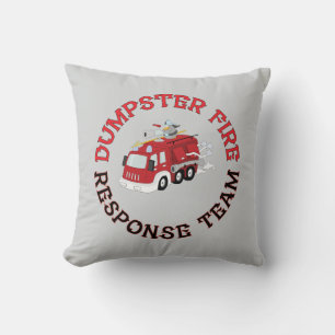 Dumpster Fire Response Team Throw Pillow