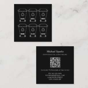 Dumpster Rentals QR Square Business Card