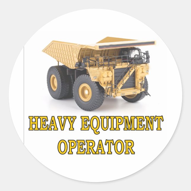 DUMPTRUCK CLASSIC ROUND STICKER (Front)