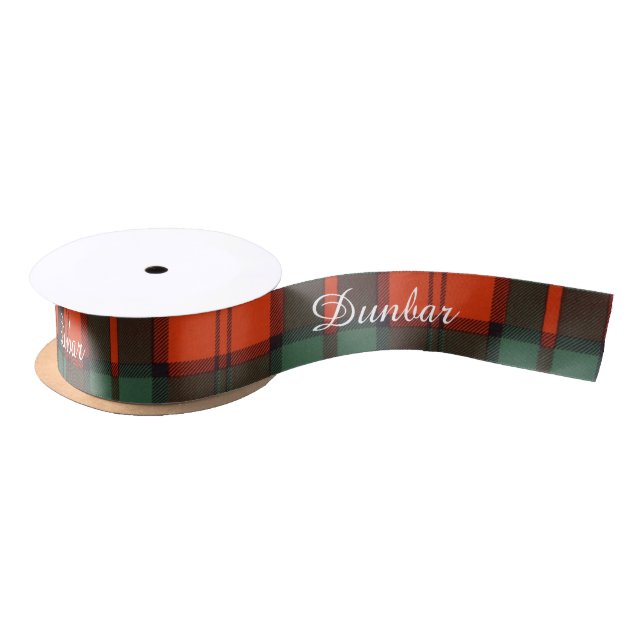 Dunbar clan Plaid Scottish tartan Satin Ribbon (Spool)