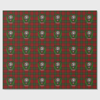 Dunbar Scottish Clan Tartan & Crest Wrapping Paper