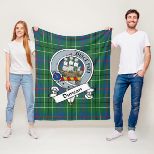 Duncan Ancient Clan Badge Tartan Plaid Fleece Blanket