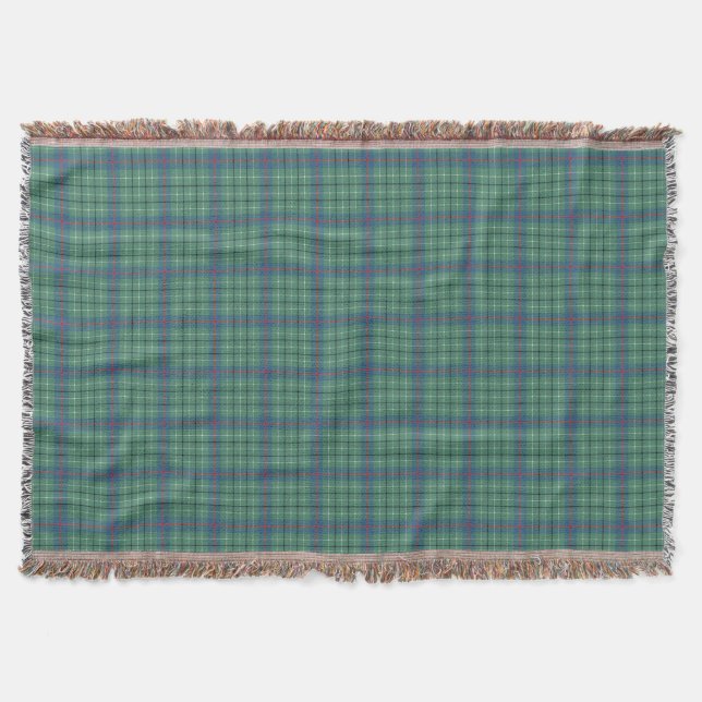 Duncan Clan Ancient Tartan Throw Blanket (Front)