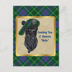 Duncan Clan Badge & Tartan Postcard