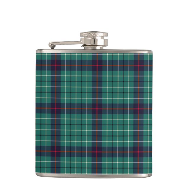 Duncan Clan Modern Tartan Hip Flask (Front)
