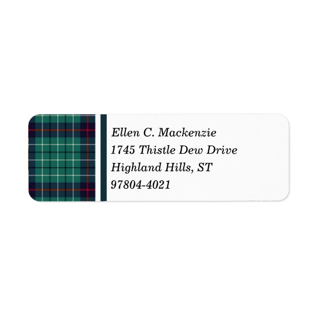 Duncan Clan Royal Blue and Turquoise Modern Tartan (Front)