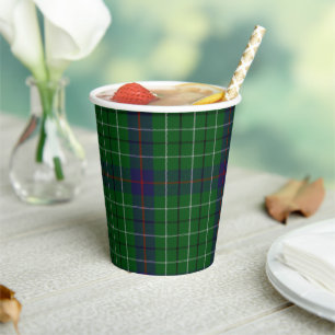 Duncan Clan Tartan Plaid Paper Cups
