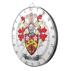 Duncan Family Crest Coat of Arms Dartboard