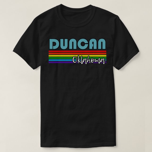 Duncan Oklahoma Pride  Duncan LGBT Gift LGBTQ Supp T-Shirt (Design Front)