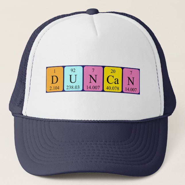 Duncan periodic table name hat (Front)