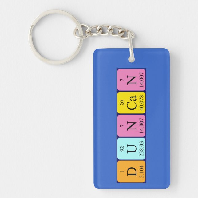 Duncan periodic table name keyring (Front)