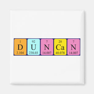Duncan periodic table name magnet