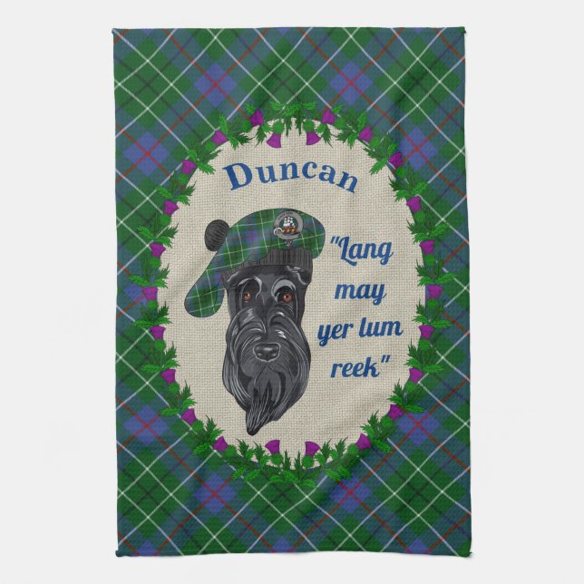 Duncan Scottie Dog Kitchen Towel (Vertical)