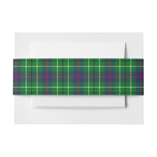 Duncan Scottish Tartan Belly Band Invitation Belly Band