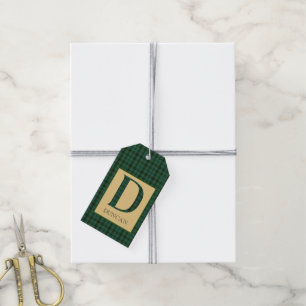 Duncan Tartan Monogram D  Gift Tags