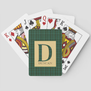 Duncan Tartan Monogram D  Playing Cards