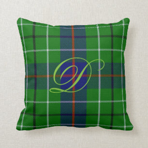 Duncan Tartan Monogram Pillow