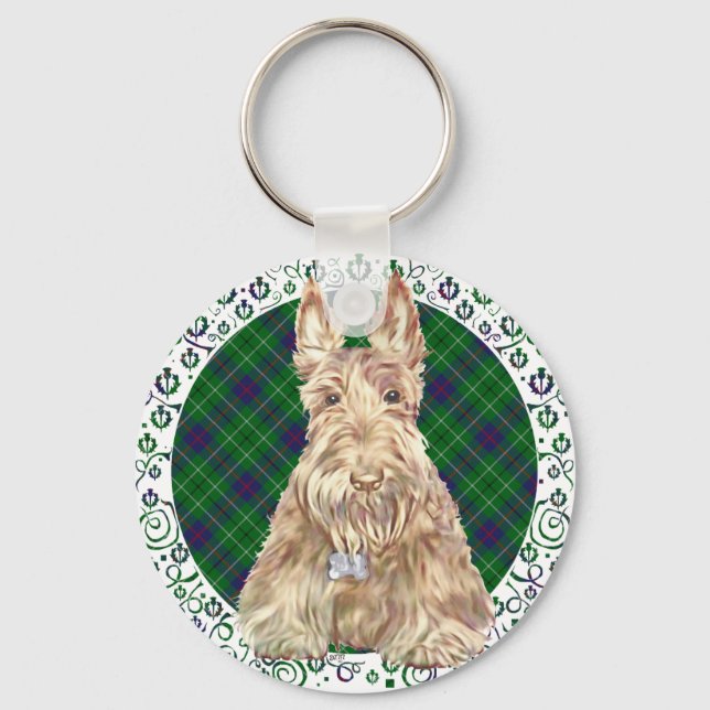Duncan Tartan Scottie Keychain (Front)