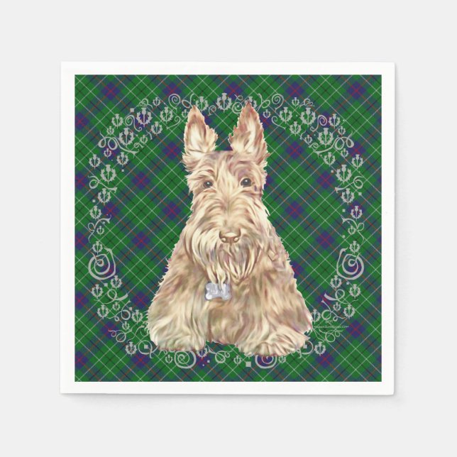 Duncan Tartan Scottie Napkin (Front)