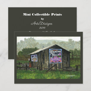 Duncans Mills Barn Mini Collectable Prints Postcard