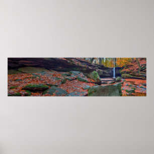 Dundee Falls in Autumn, Ohio Poster