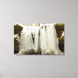 Dundee Falls in Winter, Ohio Canvas Print