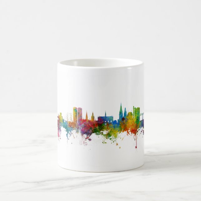 Dundee Scotland Skyline Coffee Mug (Center)