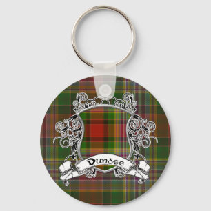 Dundee Tartan Shield Keychain