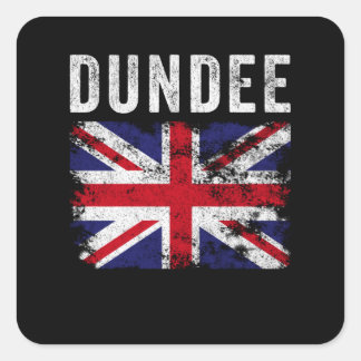 Dundee UK Flag Scotland Souvenir Square Sticker