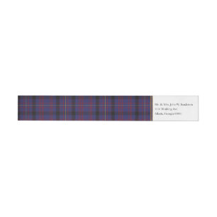 Dundonald Plaid Wrap Address Labels
