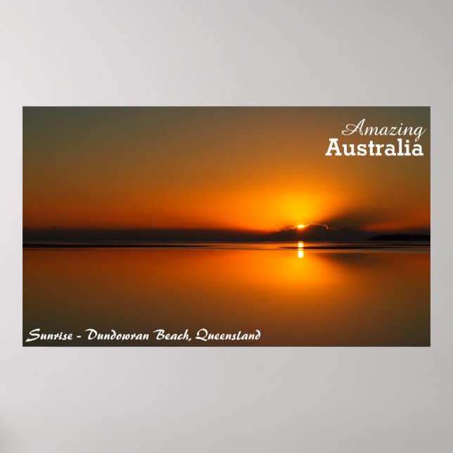 Dundowran Beach sunrise poster (Front)