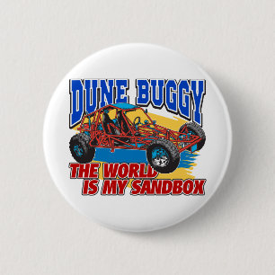 Dune Buggy Sandbox 2 Inch Round Button