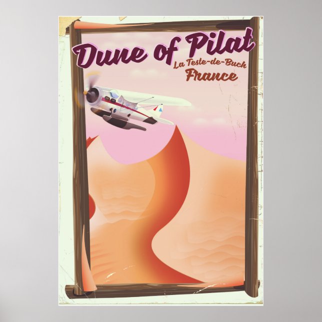 Dune de Pilat, Dunes affiche de voyage France vint (Devant)