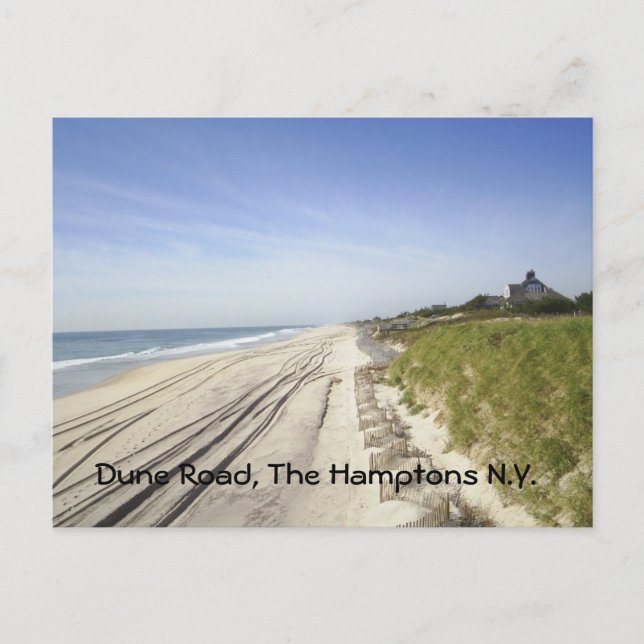 Dune Road, The Hamptons N.Y. Postcard (Front)
