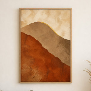 Dune Sweep Gouache Boho Art Poster