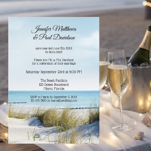 Dunes and Beach Post Wedding Party Invitation