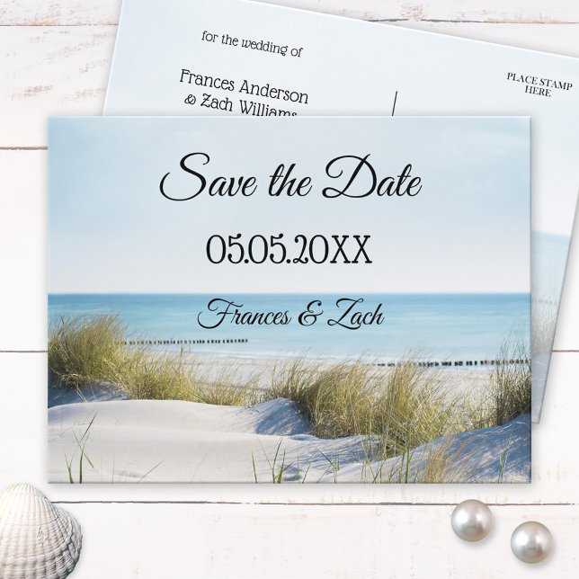 Dunes and Beach Save the Date Postcard (Creator Uploaded)
