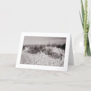 "Dunes avec clôturer" la carte de voeux vierge