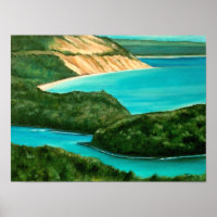 Dunes de l'ours couché Peinture | Poster
