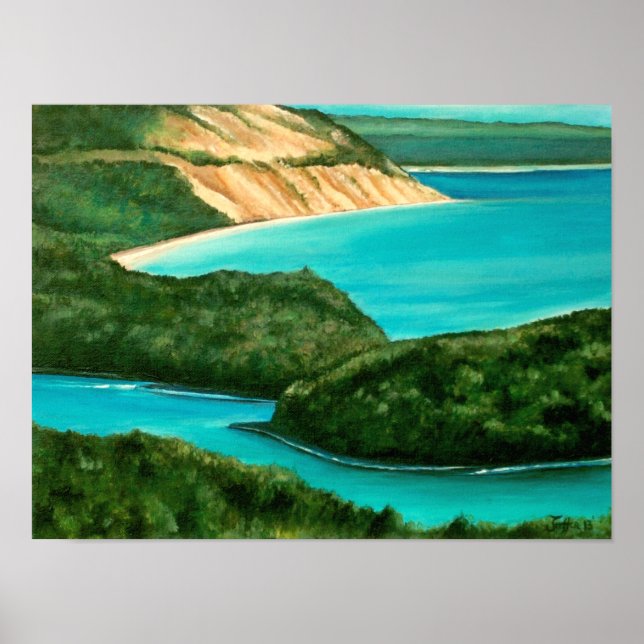 Dunes de l'ours couché Peinture | Poster (Devant)