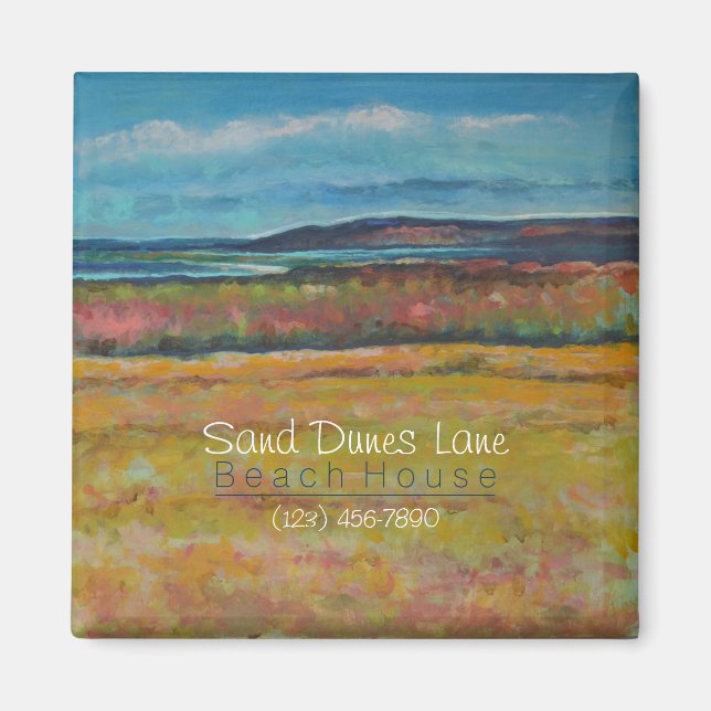 Dunes de sable côtier Vacances Maison Magnet (Devant)