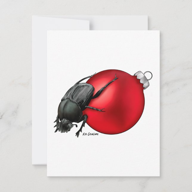 Dung Beetle - carte de vacances (Devant)